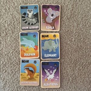 Animal trading cards